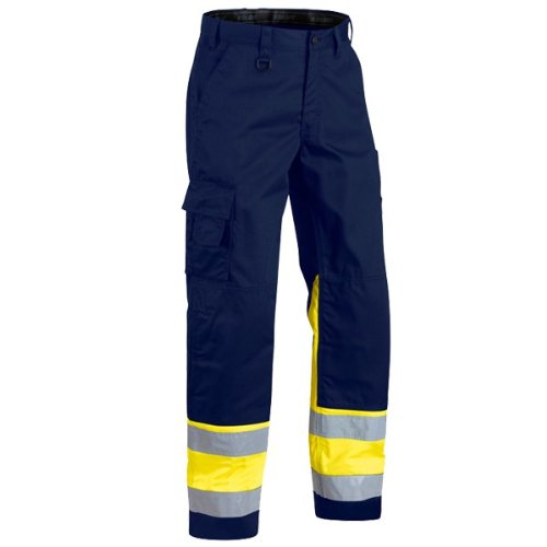 BLÅKLÄDER Trousers 15641811 Cotton, PL (Polyester) Black, Yellow Size 39S