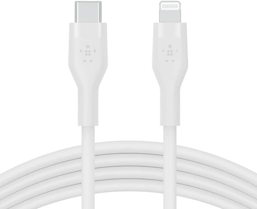 Belkin BoostCharge 1m Silicon USB-C to Lightning Cable White