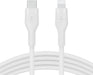 Belkin BoostCharge 1m Silicon USB-C to Lightning Cable White