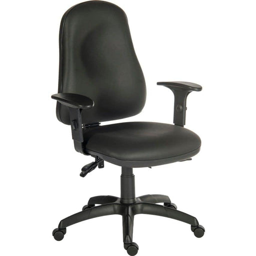 Ergo Comfort High Back PU Ergonomic Operator Office Chair without Arms Black - 9500-PU