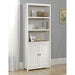 Shaker Style Bookcase with Doors White with Lintel Oak Finish - 5417593