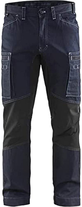 BLÅKLÄDER Trousers 14591142 Cottone, PA (Polyamide) Navy Blue, Black Size 40R