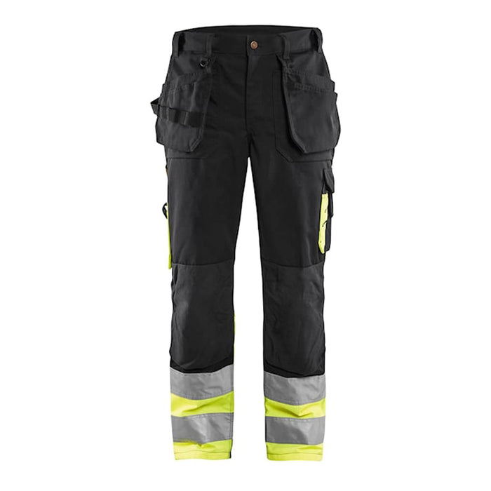 BLÅKLÄDER Trousers 15641811 Cotton, PL (Polyester) Mid Grey, Yellow Size 37S