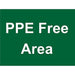 Mandatory Sign PPE Free Fluted board 45 x 60 cm