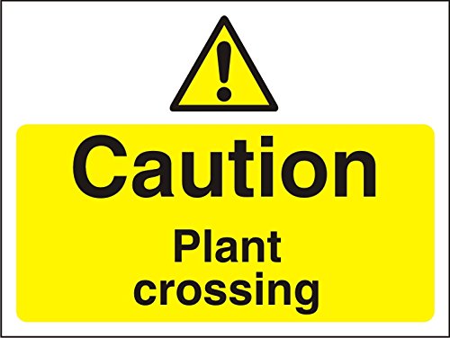 Warning Sign Plant Crossing Fluted Board 30 x 40 cm