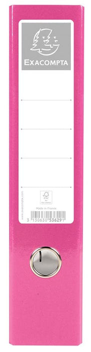 Exacompta Lever Arch File A4 70 mm Pink 2 ring 53624E Manila Cardboard Portrait Pack of 10