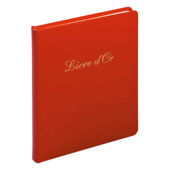 Exacompta Guest Book Cardboard, Leather Red 4715E 23 (W) x 27 (D) x 3.8 (H) cm