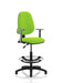 Dynamic Permanent Contact Backrest Task Operator Chair Height Adjustable Arms Eclipse I Myrrh Green Seat High Back