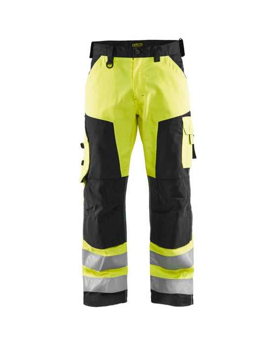 BLÅKLÄDER Trousers 15661811 Cotton, PL (Polyester) Yellow, Black Size 36S