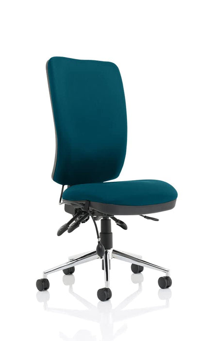 Dynamic Independent Seat & Back Task Operator Chair Without Arms Chiro Maringa Teal Seat High Back