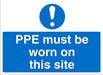 Mandatory Sign PPE PVC 30 x 40 cm