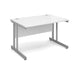 Rectangular Straight Desk with White MFC Top and Silver Frame Cantilever Legs Momento 1200 x 800 x 725 mm