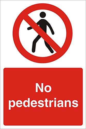 Site Sign No Pedestrians Fluted Board 60 x 40 cm