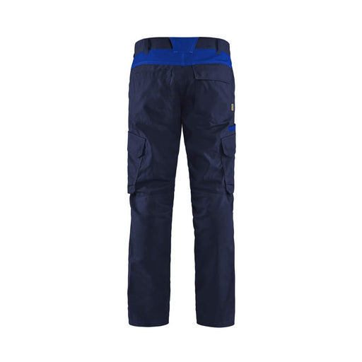 BLÅKLÄDER Trousers 14441832 Cotton, Elastolefin, PL (Polyester) Navy Blue, Cornflower Blue Size 32S