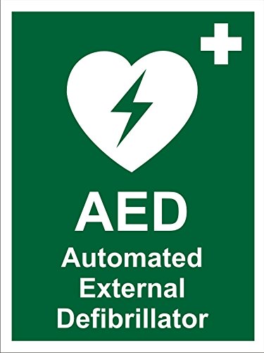 First Aid Sign AED External Plastic 30 x 20 cm