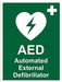 First Aid Sign AED External Plastic 30 x 20 cm