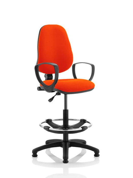 Dynamic Permanent Contact Backrest Task Operator Chair Loop Arms Eclipse I Tabasco Red Seat High Back