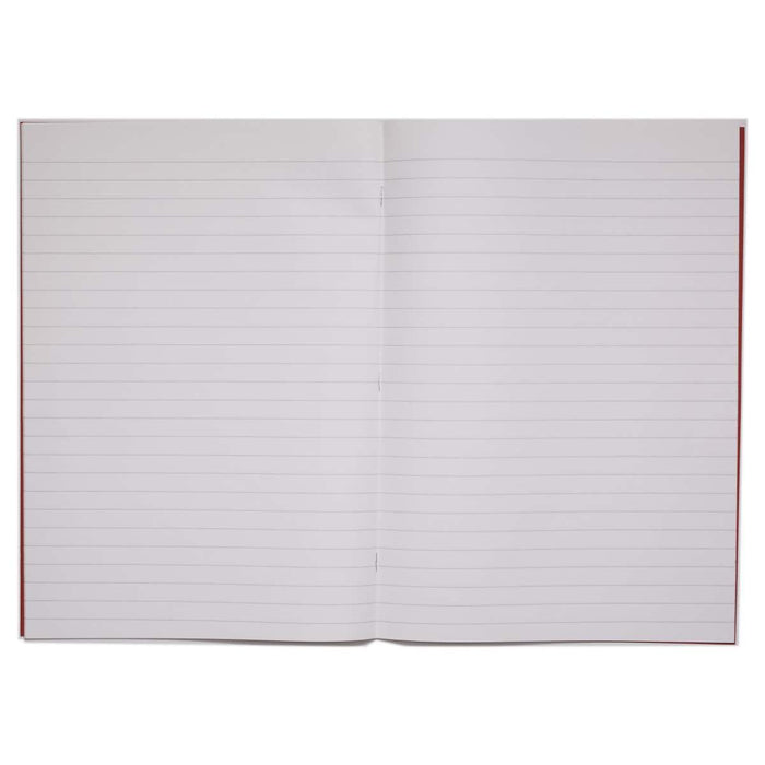 Rhino 13 x 9  A4+ Oversized Exercise Book 40 Page Feint Ruled 12mm Red (Pack 100) - VDU024-210-2