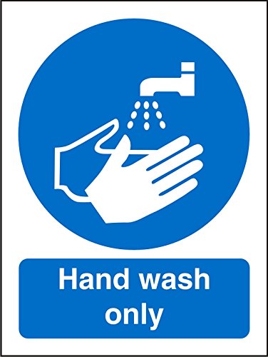 Mandatory Sign Wash Hands Plastic 20 x 15 cm