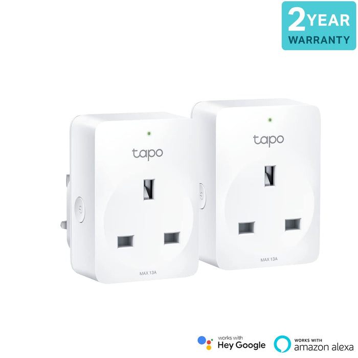 TP-Link Tapo Mini Smart Wi-Fi Socket with Energy Monitoring Twin Pack