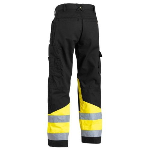 BLÅKLÄDER Trousers 15641811 Cotton, PL (Polyester) Black, Yellow Size 33R