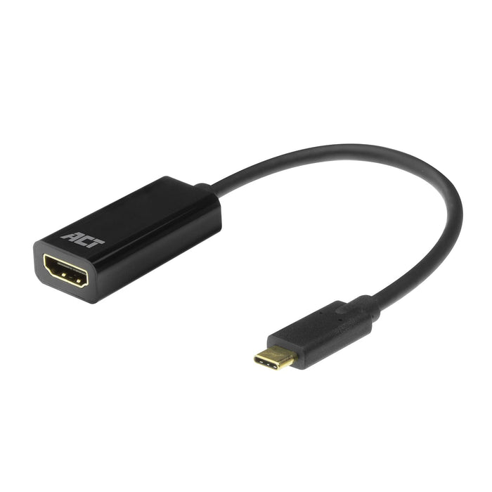 ACT USB-C Male HDMI Adapter HDMI Female AC7305 Black 15 cm