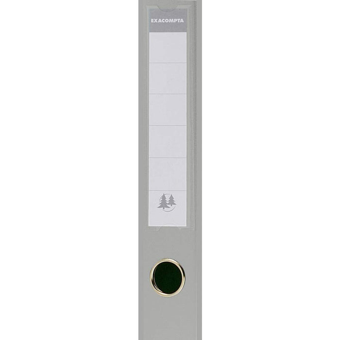 Exacompta PremTouch Lever Arch File A4 70 mm Grey 2 ring 53740E Cardboard, PVC (Polyvinyl Chloride) Portrait Pack of 10