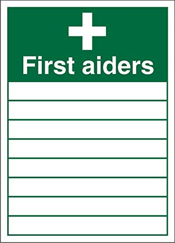 First Aid Sign First Aider Plastic 35.5 x 25.5 cm