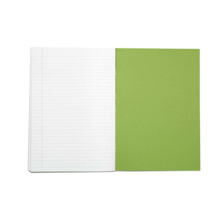 Rhino A4 Exercise Book 32 Page Feint Ruled 8mm With Margin Light Green (Pack 100) - VDU014-136-4