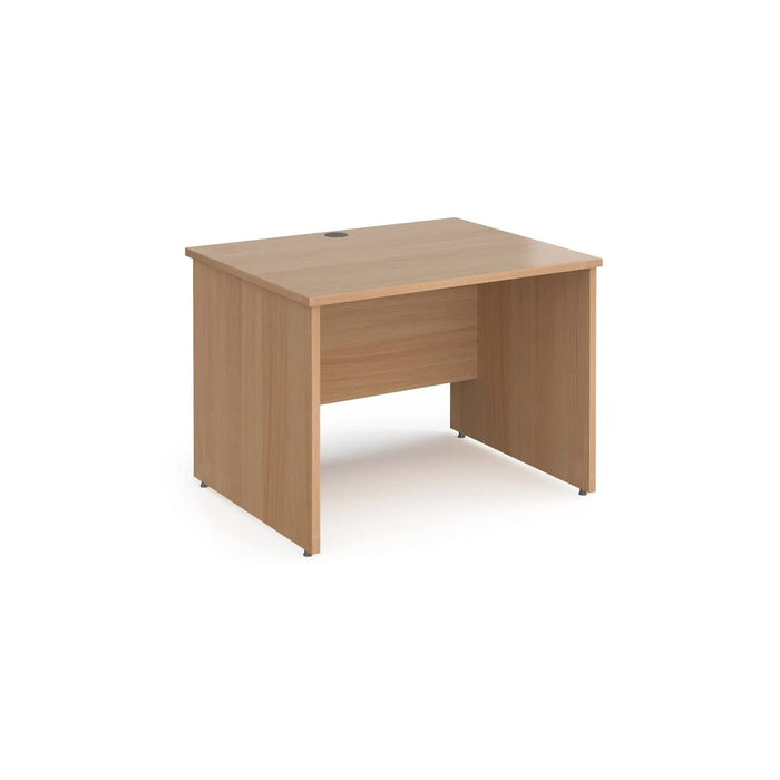 Dams International Rectangular Straight Desk with Beech Coloured MFC Top and Panel Legs Contract 25 1600 x 800 x 725mm