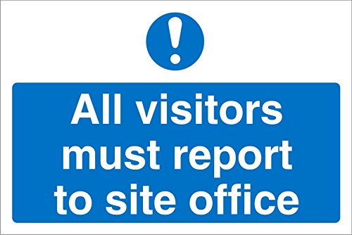 Mandatory Sign Visitors Report To Office PVC 45 x 60 cm