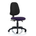 Dynamic Independent Seat & Back Task Operator Chair Without Arms Eclipse Plus III Tansy Purple Seat Without Headrest High Back Black Fabric