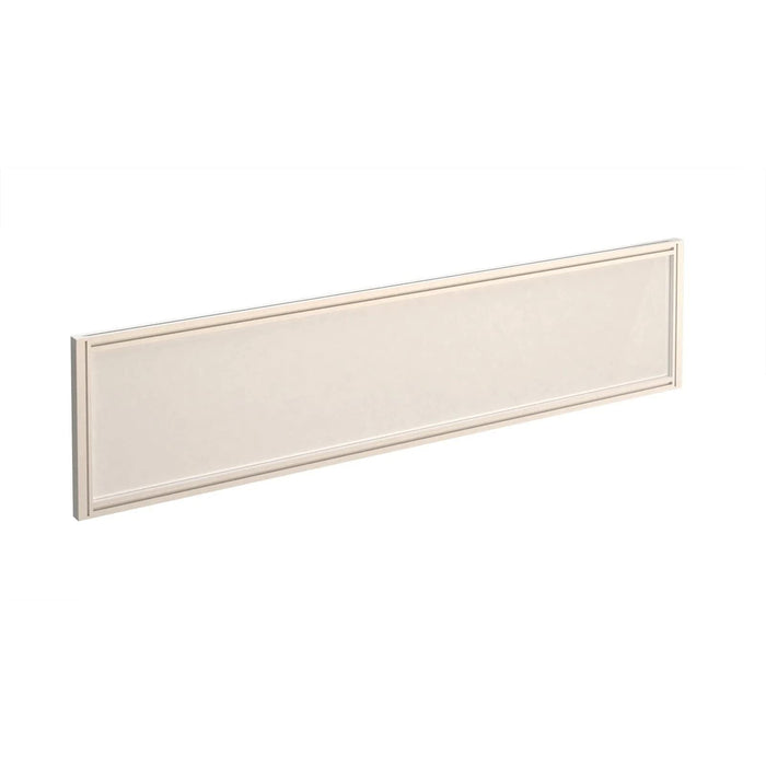 Dams International Desktop Glazed Screen Polar White Aluminium White Frame 1600 x 30 x 380mm