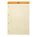 Rhodia Legal Pad 119660C A4 Ruled Stapled Top Bound Cardboard Hardback Yellow Perforated 80 Pages