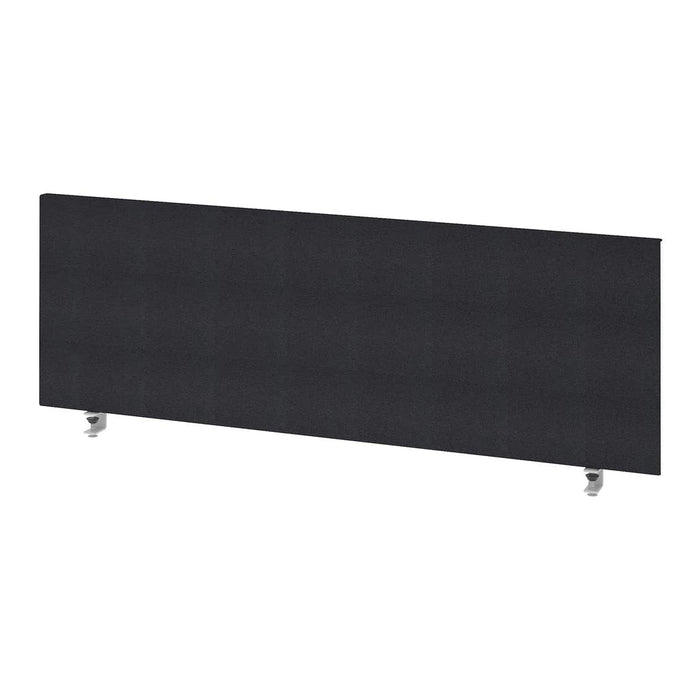 Impulse Straight Screen W1200 x D25 x H400mm Black With Silver Frame - I000273