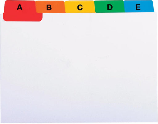 Exacompta Alphabetical Index Cards 13996E 88x105mm A7 25 Parts (A-Z) Pack of 10