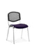 Dynamic Stacking Chair ISO Chrome Frame Mesh Back Tansy Purple Fabric Seat Pack of 4 Without Arms