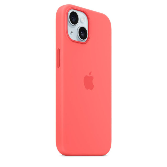 Apple - Back cover for mobile phone - MagSafe compatibility - silicone - guava - for iPhone 15