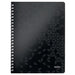 LEITZ Wow Wirebound Notebook A4 Ruled Black