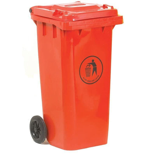 GPC Red Wheeled Bin, 120L