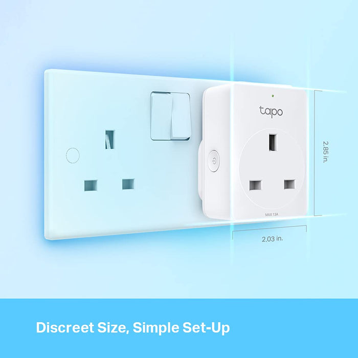 TP-Link Tapo Mini Smart Wi-Fi Socket with Energy Monitoring Twin Pack