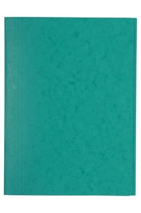 Exacompta 3 Flap Folder 56415E A4 Green Glossy Card 24 x 0.3 x 32 cm Pack of 25