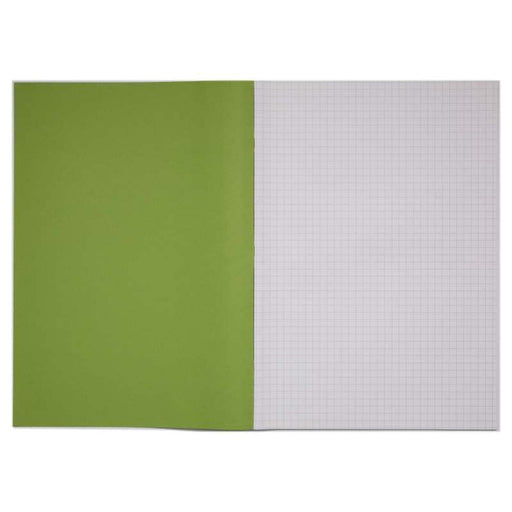 Rhino 13 x 9 A4+ Oversized Exercise Book 40 Page 7mm Squared Light Green (Pack 100) - VDU024-320-6