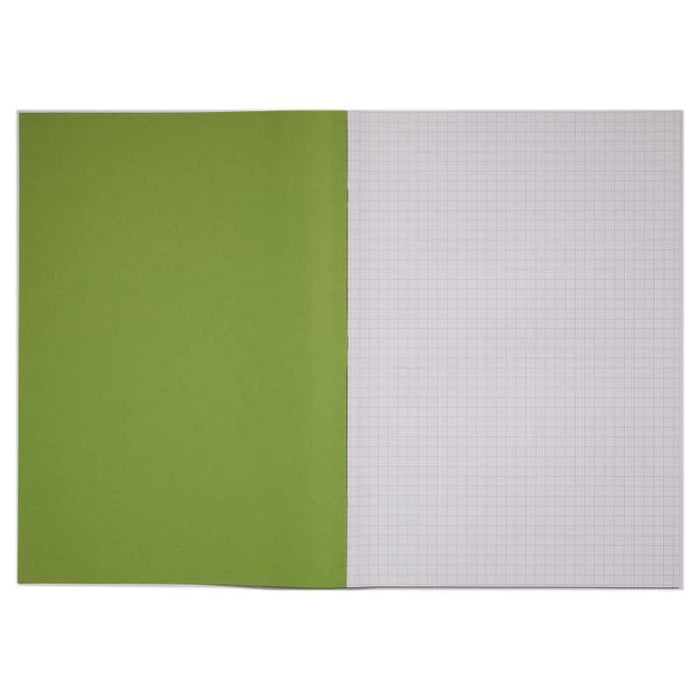 Rhino 13 x 9 A4+ Oversized Exercise Book 40 Page 7mm Squared Light Green (Pack 100) - VDU024-320-6