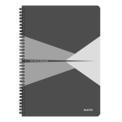 Leitz Wirebound Notebook A4 Squared Wire Laminated Cardboard Multicolour Perforated 90 Pages Pack of 5