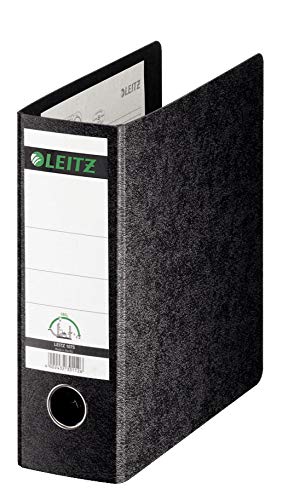 Leitz Lever Arch File Paper on Board A5 77mm Spine Width Upright Black (Pack 5) 10750000