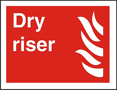 Fire Sign Dry Riser Self Adhesive Plastic 15 x 20 cm