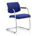 Dynamic Visitor Chair Fixed Armrest Havanna Seat Stevia Blue Fabric