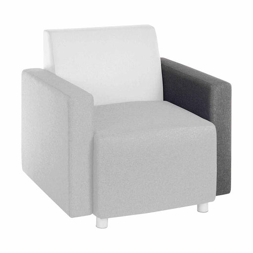 Cube Modular Interchangeable Fabric Armrest Only Dark Grey - 6971