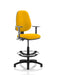 Dynamic Permanent Contact Backrest Task Operator Chair Height Adjustable Arms Eclipse II Senna Yellow Seat High Back